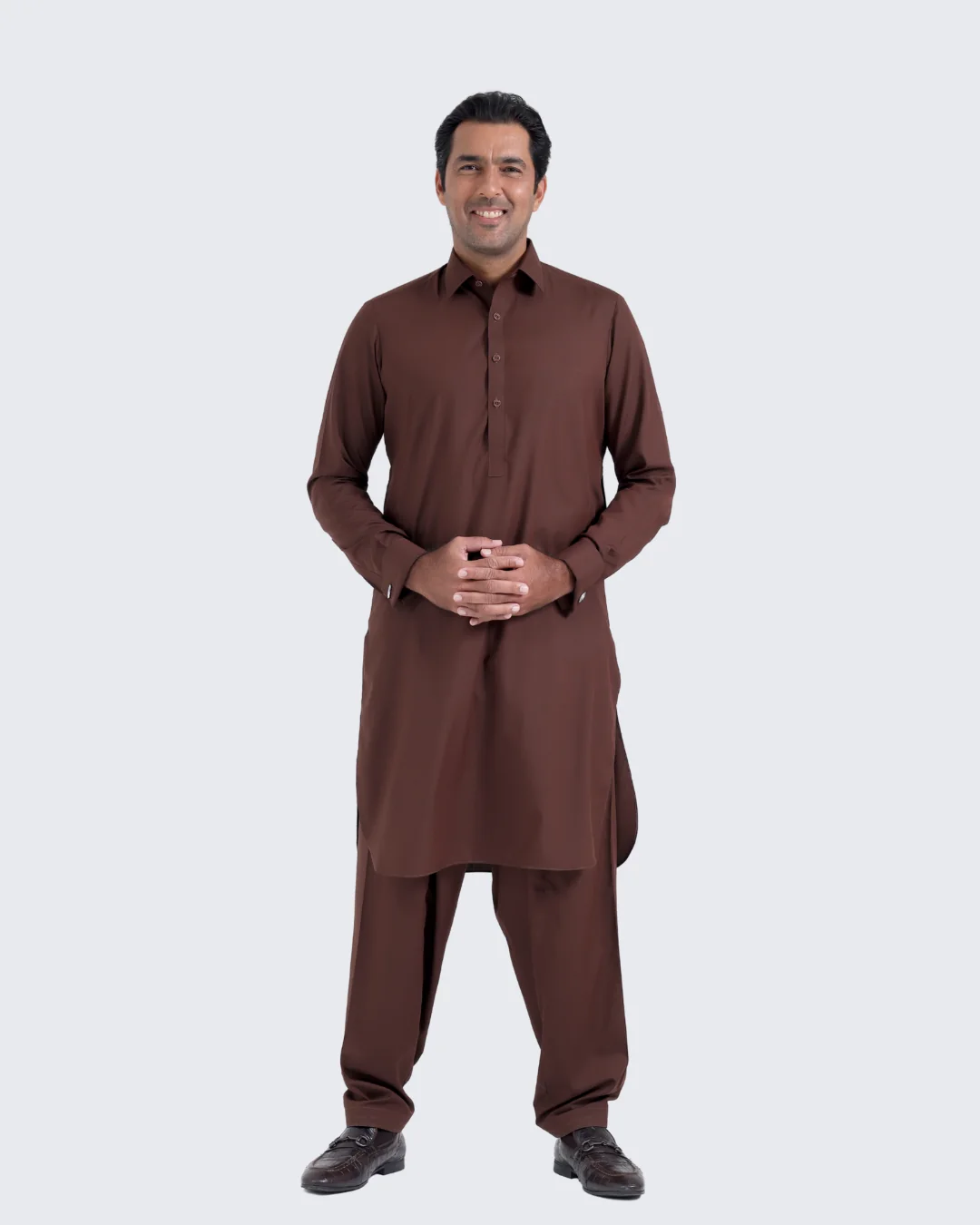 Chocolate brown kameez shalwar