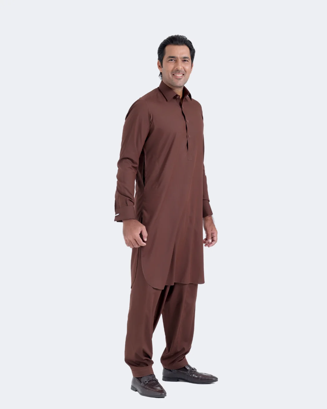 Chocolate brown kameez shalwar